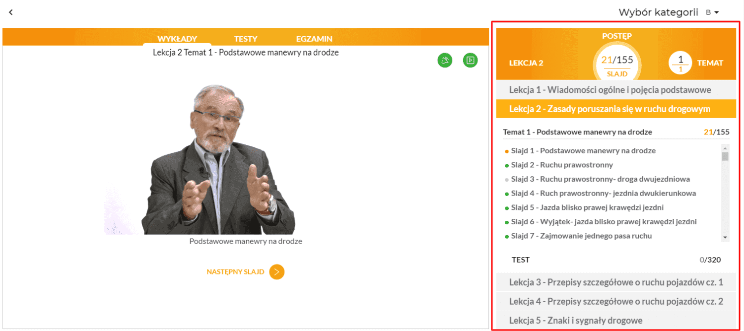 Kurs na prawo jazdy online