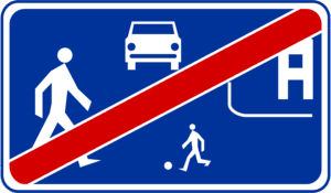 Koniec strefy zamieszkania znak