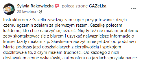 opinie gazelka warszawa