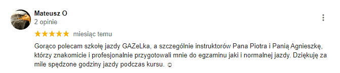 gazelka szkoła nauki jazdy warszawa opinie