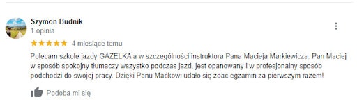 szkoła jazdy gazelka warszawa