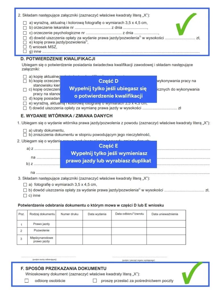 wniosek o wydanie prawa jazdy jakie załączniki zdjęcie badania opłata oraz sposób odbioru dokumentu