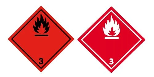 Nalepki ostrzegawcze ADR dla klasy 3 – materiały zapalne ciekłe Oznaczenia ADR klasy 3 – materiały zapalne ciekłe