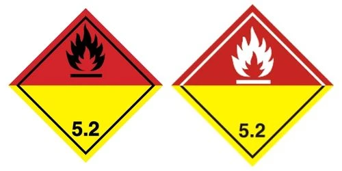 Nalepki ostrzegawcze ADR dla klasy 5.2 – nadtlenki organiczne Oznaczenia ADR klasy 5.2 – nadtlenki organiczne